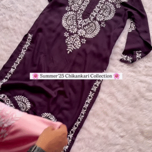 Blush Pink Chikankari Kurta – Summer '25 Collection