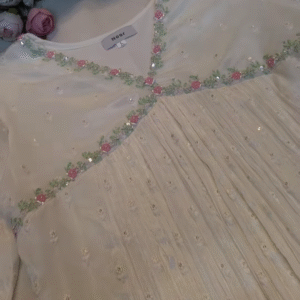 Lavender Floral Embroidered Kurta Set