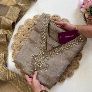 Elegant Brown Embellished Kurta Set