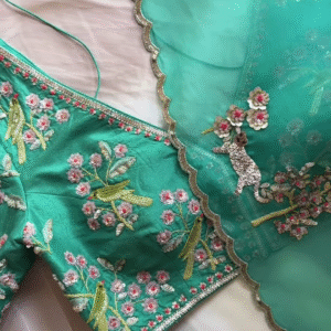 Emerald Enchantment Embroidered Lehenga Set