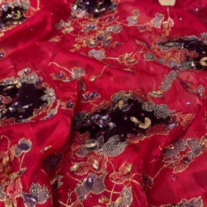Scarlet Bloom Handcrafted Lehenga Set