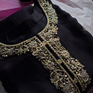 Midnight Elegance Black Kurta Set