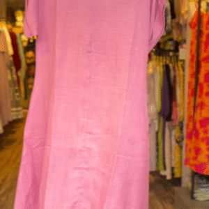 Blush Breeze Cotton Dress – Soft Pink Summer Essential