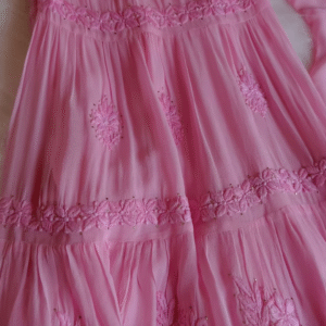 Roseblush Embroidered Chiffon Long Dress