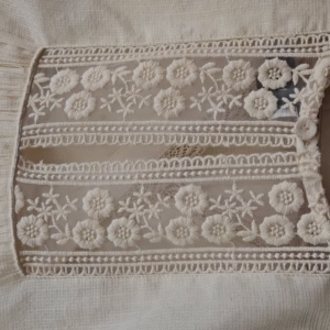 Off-White Embroidered and Appliqued Suit Fabric