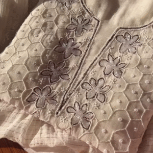 Cream Tarkashi Embroidered Unstitched Suit Set