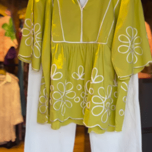 Citrus Pop: Lime Green Peplum Co-Ord Set