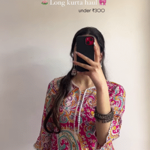 Vibrant Paisley Print Long Kurta – A Splash of Colors