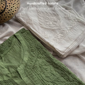 Handcrafted Kota Cotton Jaal Kurta