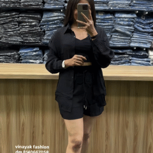 Black Three-Piece Co-Ord Set