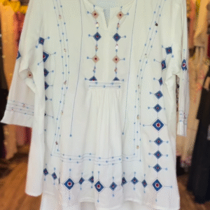 Ivory Mirage – Hand-Embroidered Cotton Co-ord Set