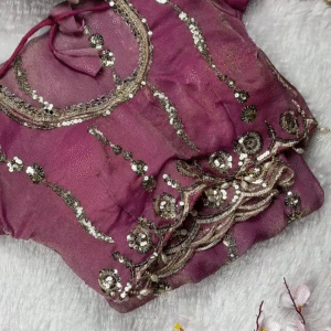 Dusky Rose Mauve Embellished Designer Blouse