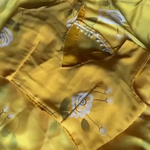 Sun-Kissed Yellow Floral Print Designer Lehenga Choli Set